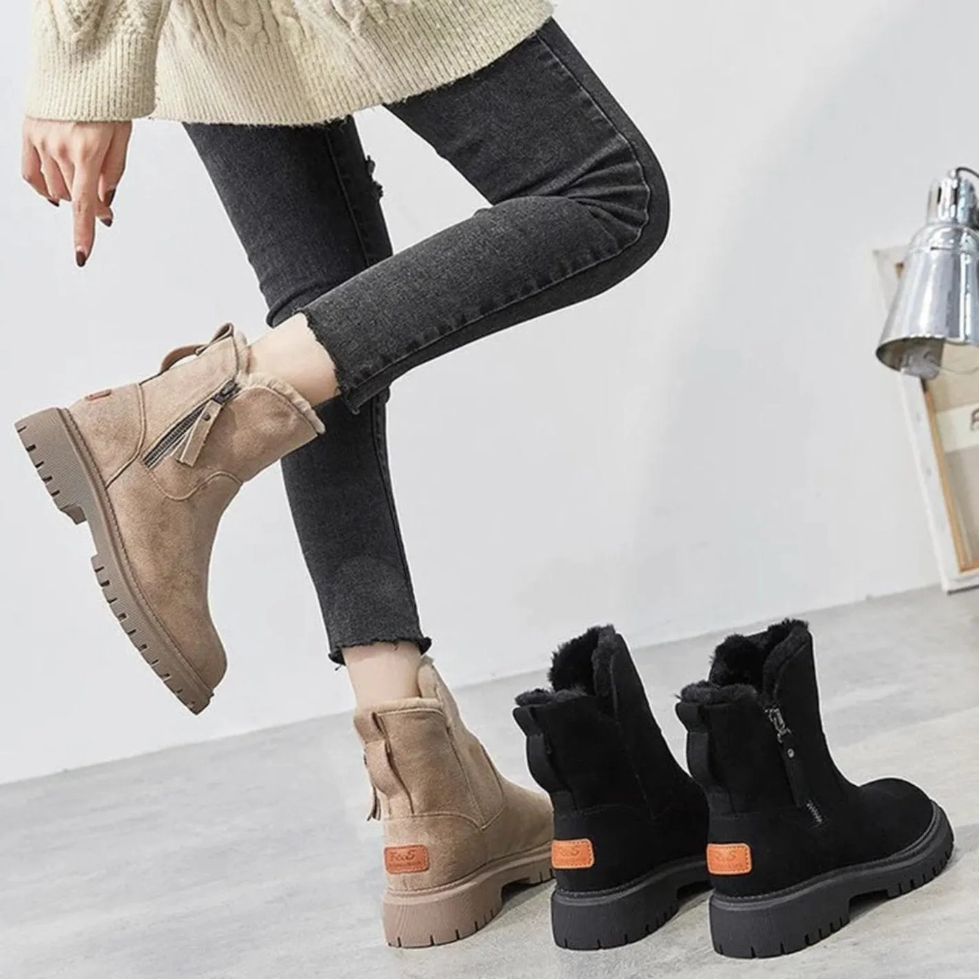 (1 1 FREE OFFER) Grace | Snow boots with lining