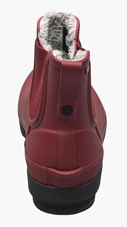 Amanda Chelsea II Women's Casual Waterproof Boot Burgundy