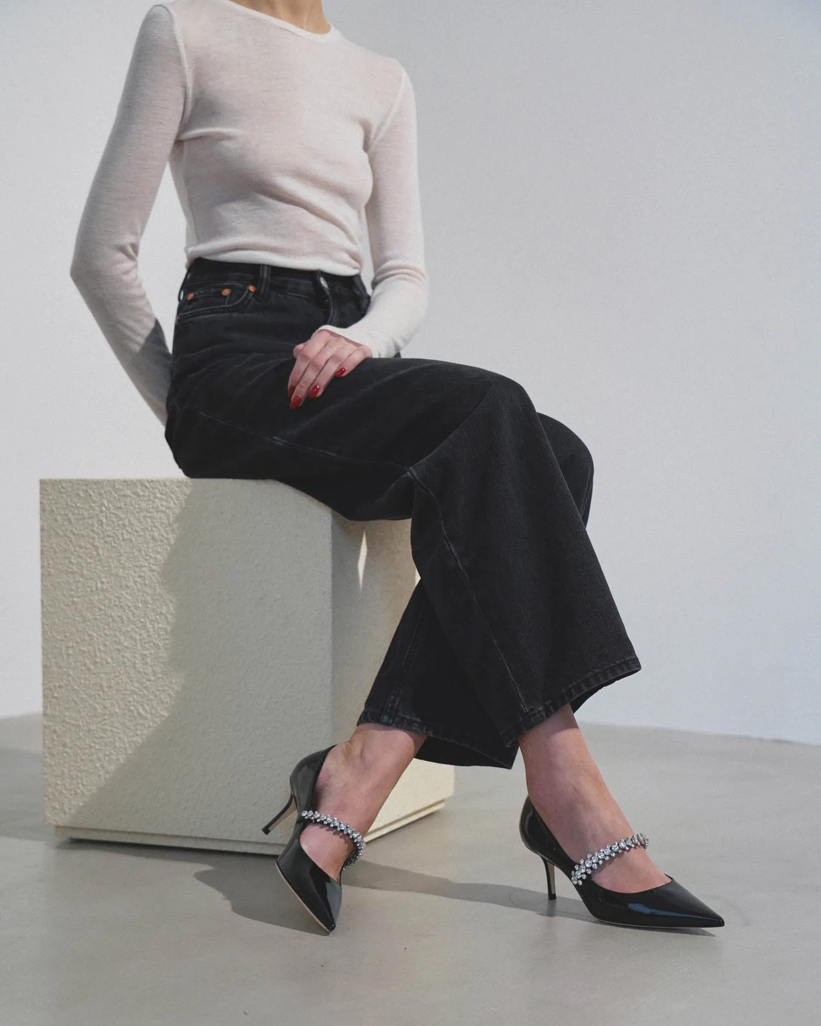 Bing pump 65 black patent pumps