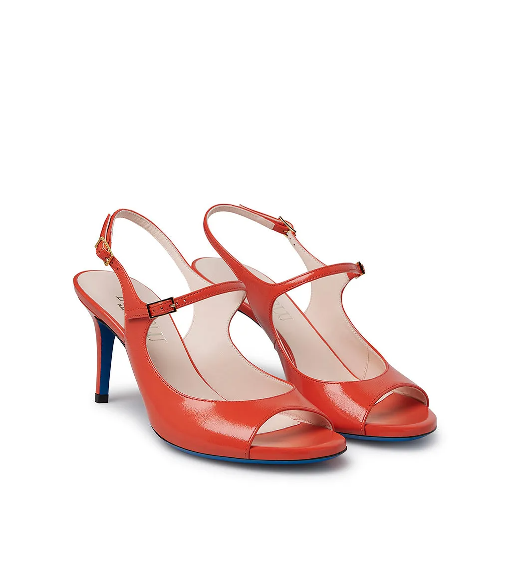 Cayenne red leather pumps