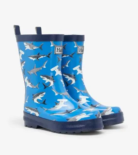 Deep-Sea Sharks Shiny Rain Boots
