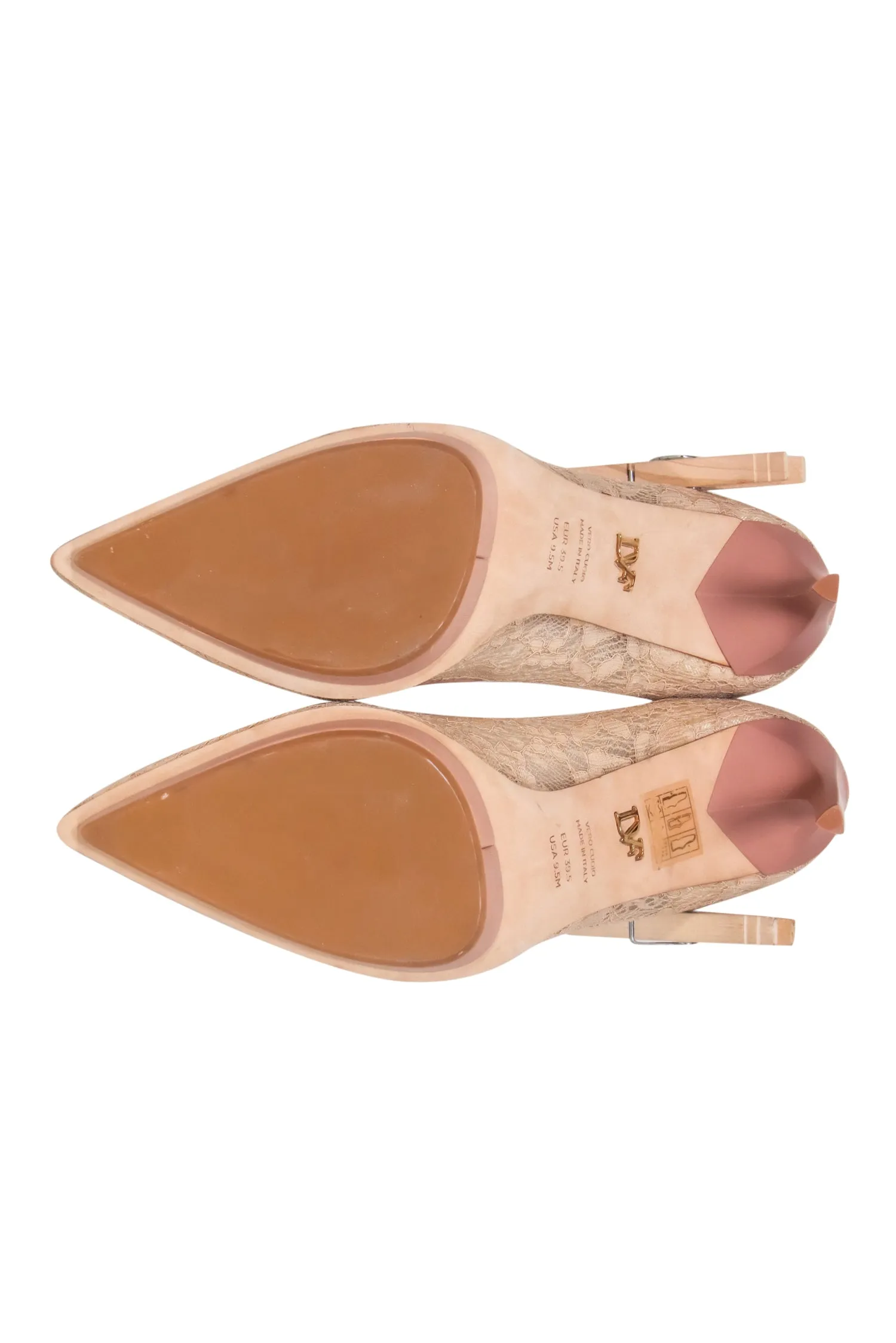 Diane von Furstenberg - Nude Lace Platform Stiletto Pumps Sz 9.5