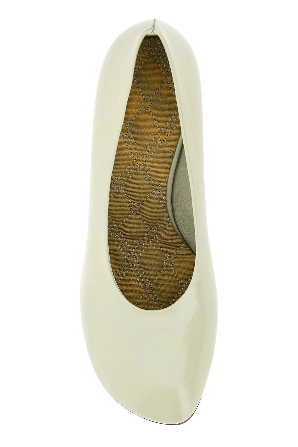 Dove grey leather Baby pumps