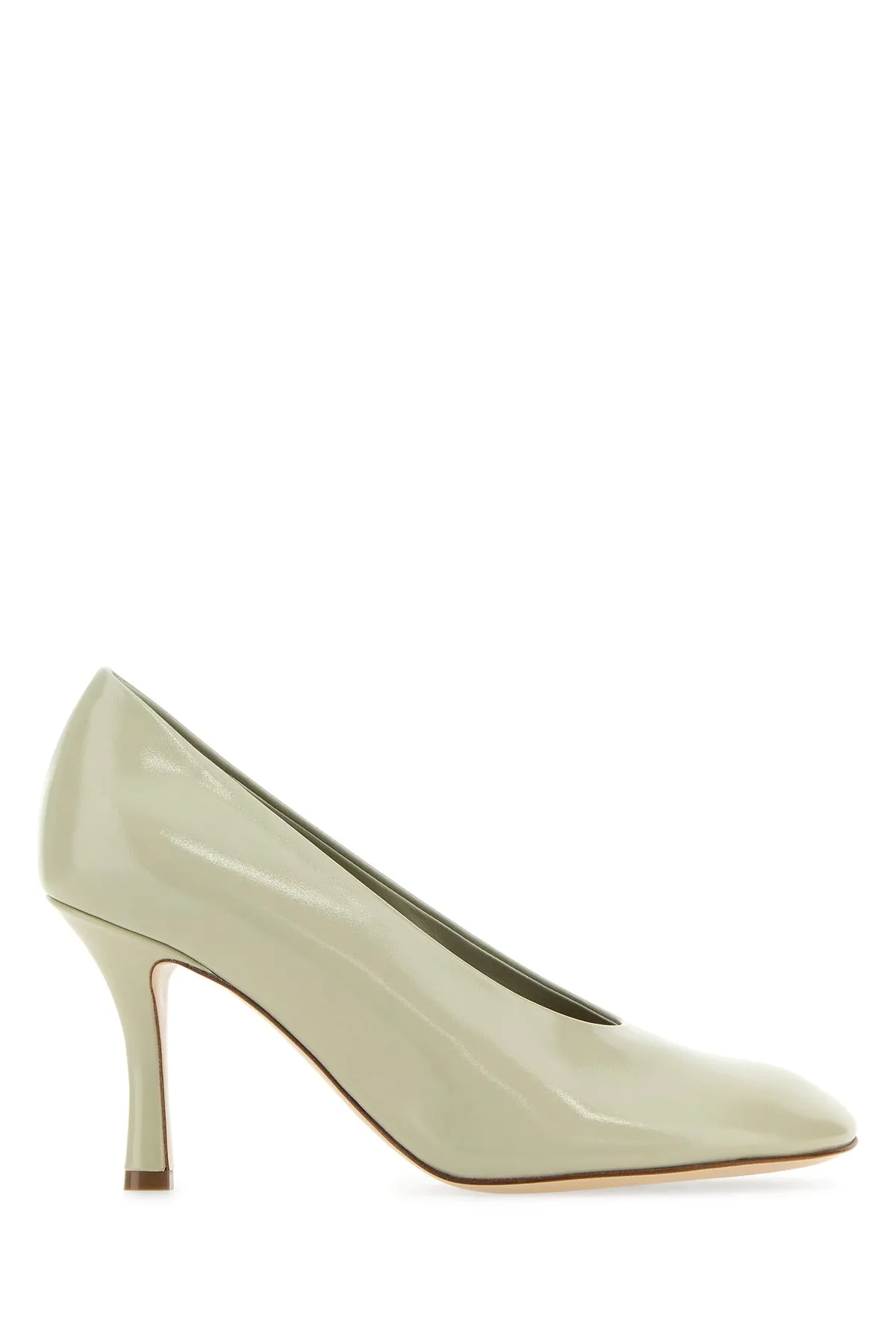 Dove grey leather Baby pumps