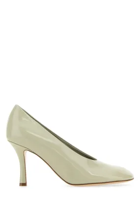 Dove grey leather Baby pumps
