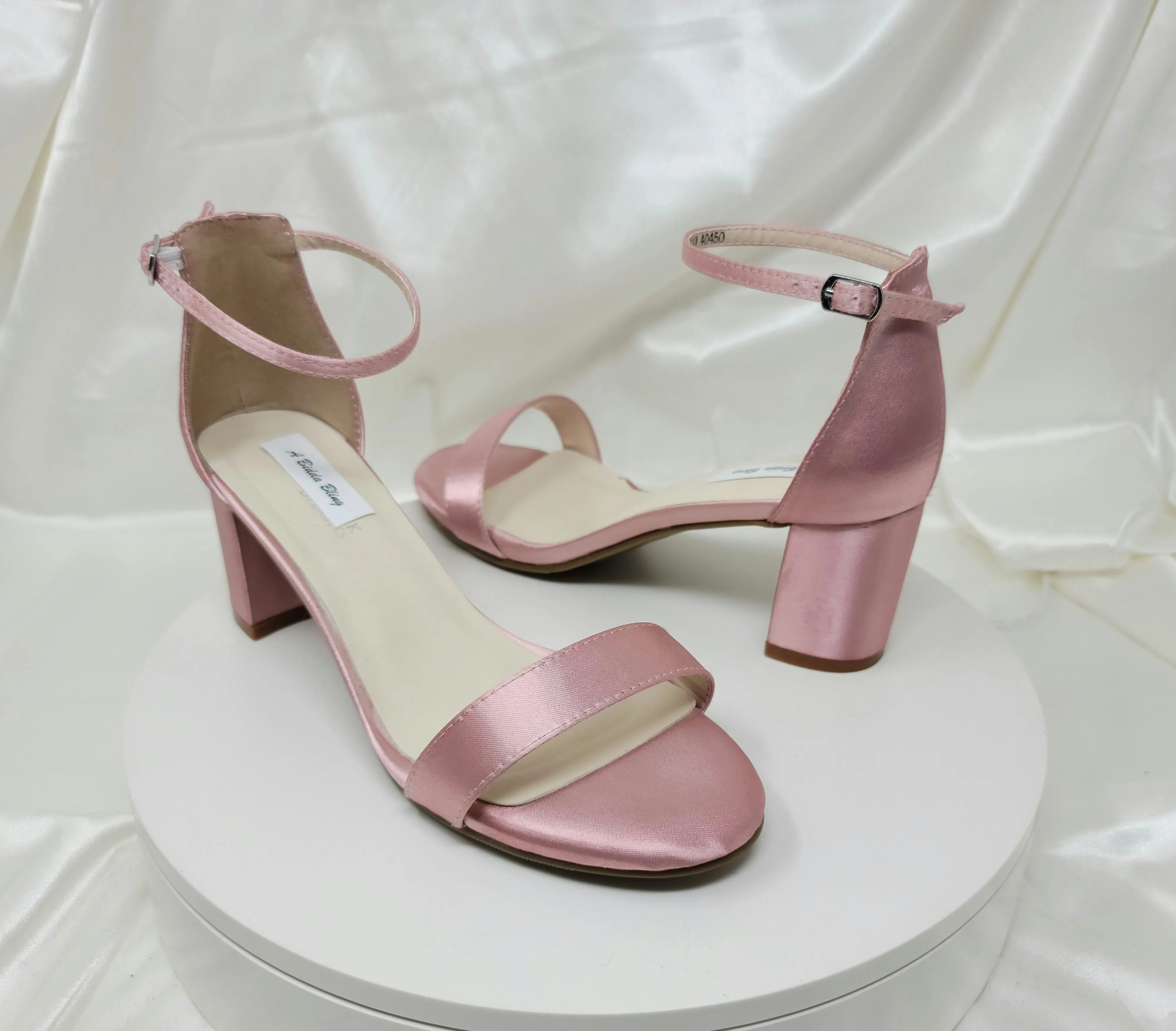 Dusty Rose Block Heels Dusty Rose Wedding Shoes Pink Bridesmaids Shoes