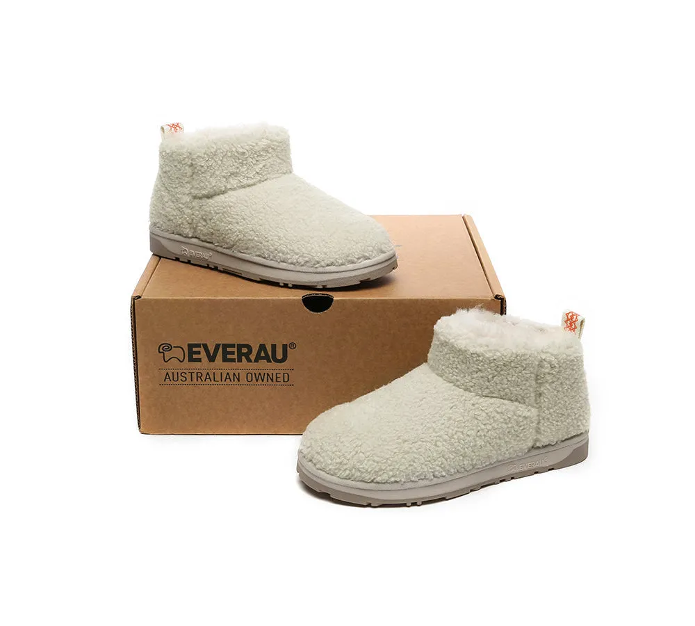 EVERAU® UGG Boots Sheepskin Wool Plush Ankle Ultra Teddycozy