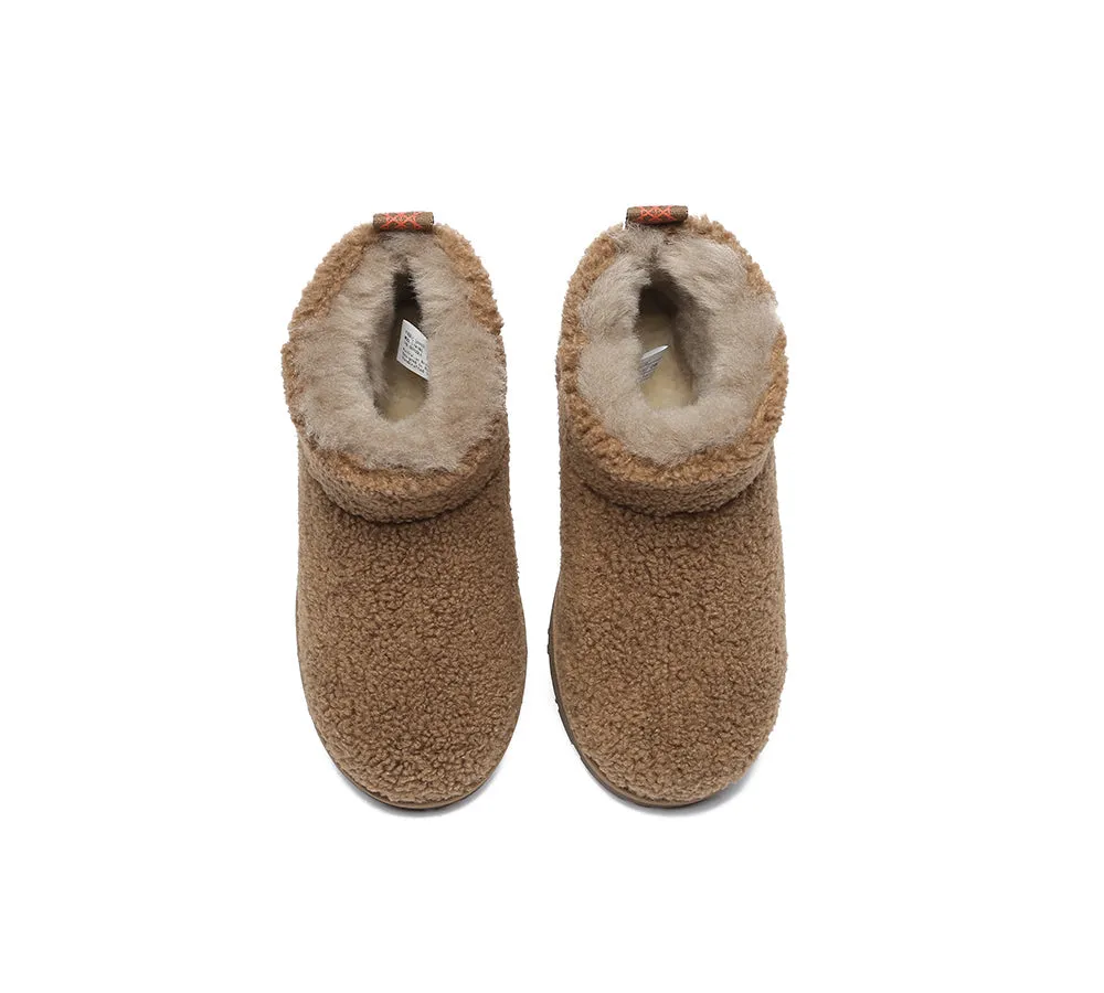 EVERAU® UGG Boots Sheepskin Wool Plush Ankle Ultra Teddycozy