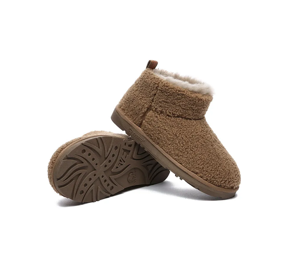 EVERAU® UGG Boots Sheepskin Wool Plush Ankle Ultra Teddycozy