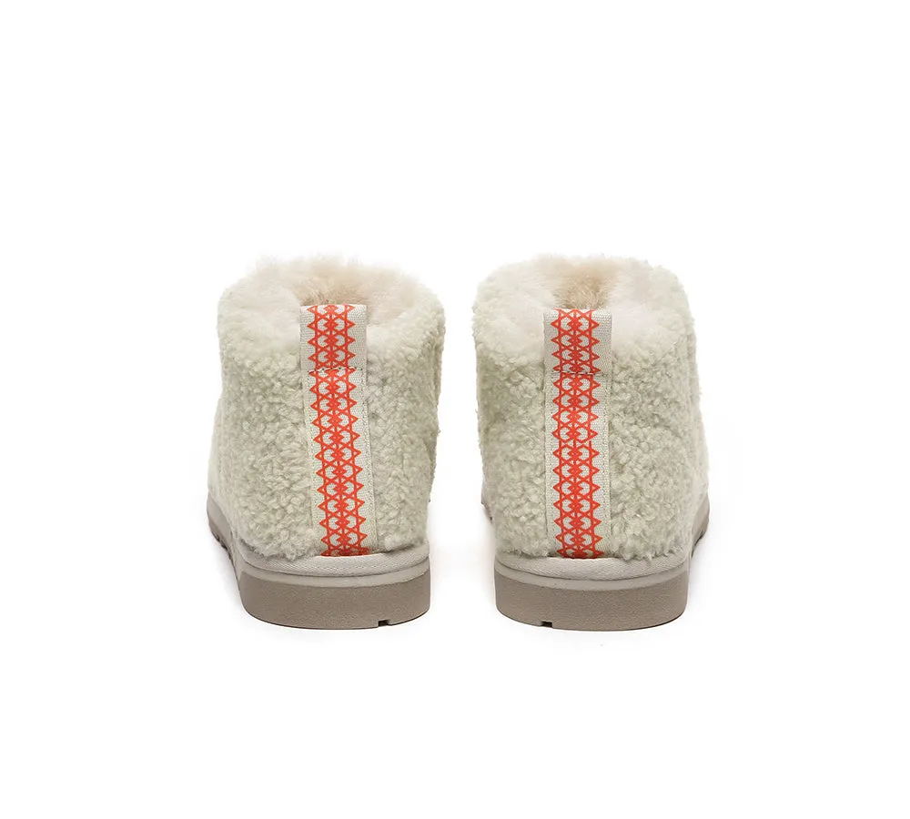 EVERAU® UGG Boots Sheepskin Wool Plush Ankle Ultra Teddycozy