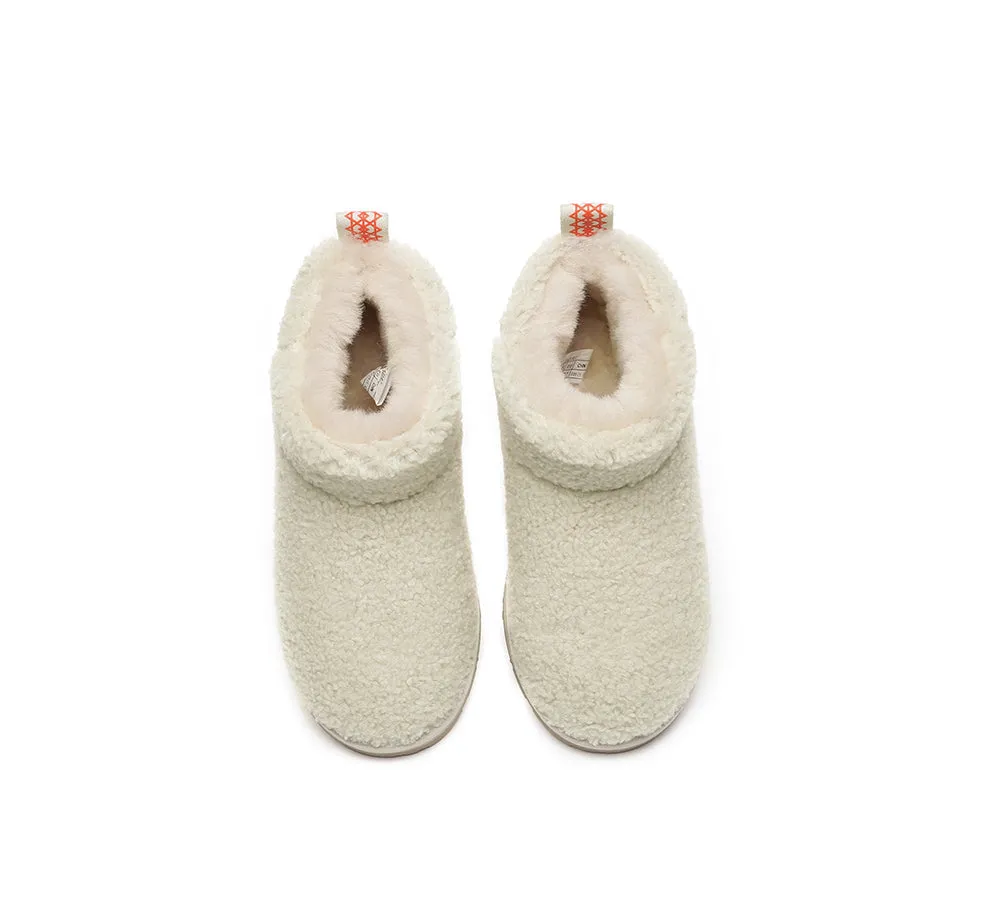 EVERAU® UGG Boots Sheepskin Wool Plush Ankle Ultra Teddycozy