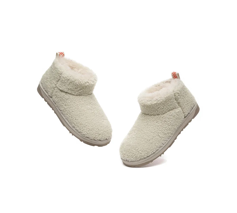EVERAU® UGG Boots Sheepskin Wool Plush Ankle Ultra Teddycozy