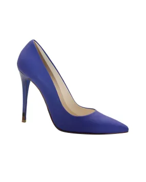 Fendi Pointed Toe Pumps in Blue Leather
