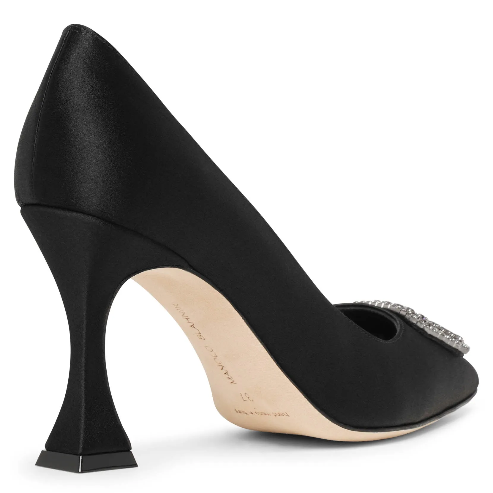 Floritanuhi 90 black crystal pumps