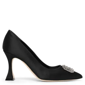 Floritanuhi 90 black crystal pumps