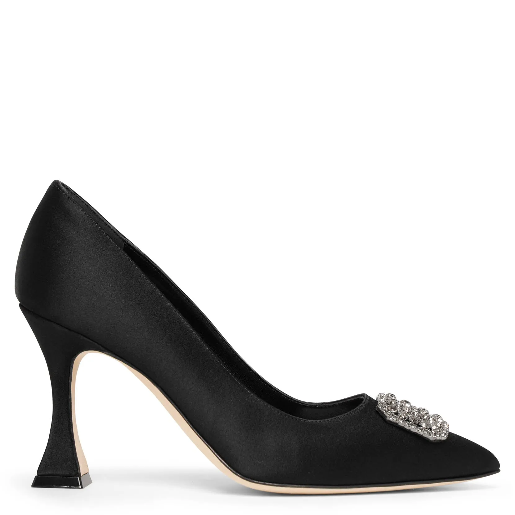 Floritanuhi 90 black crystal pumps
