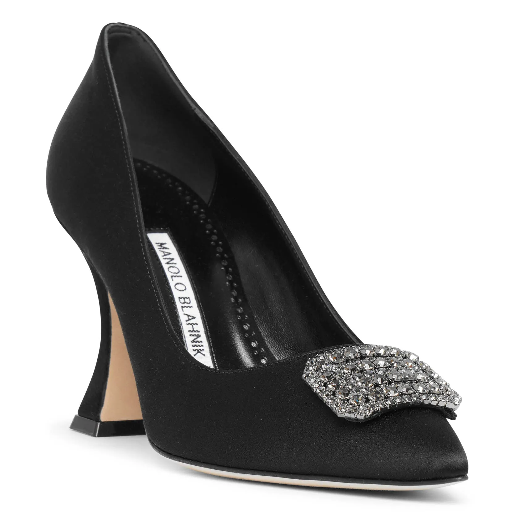 Floritanuhi 90 black crystal pumps