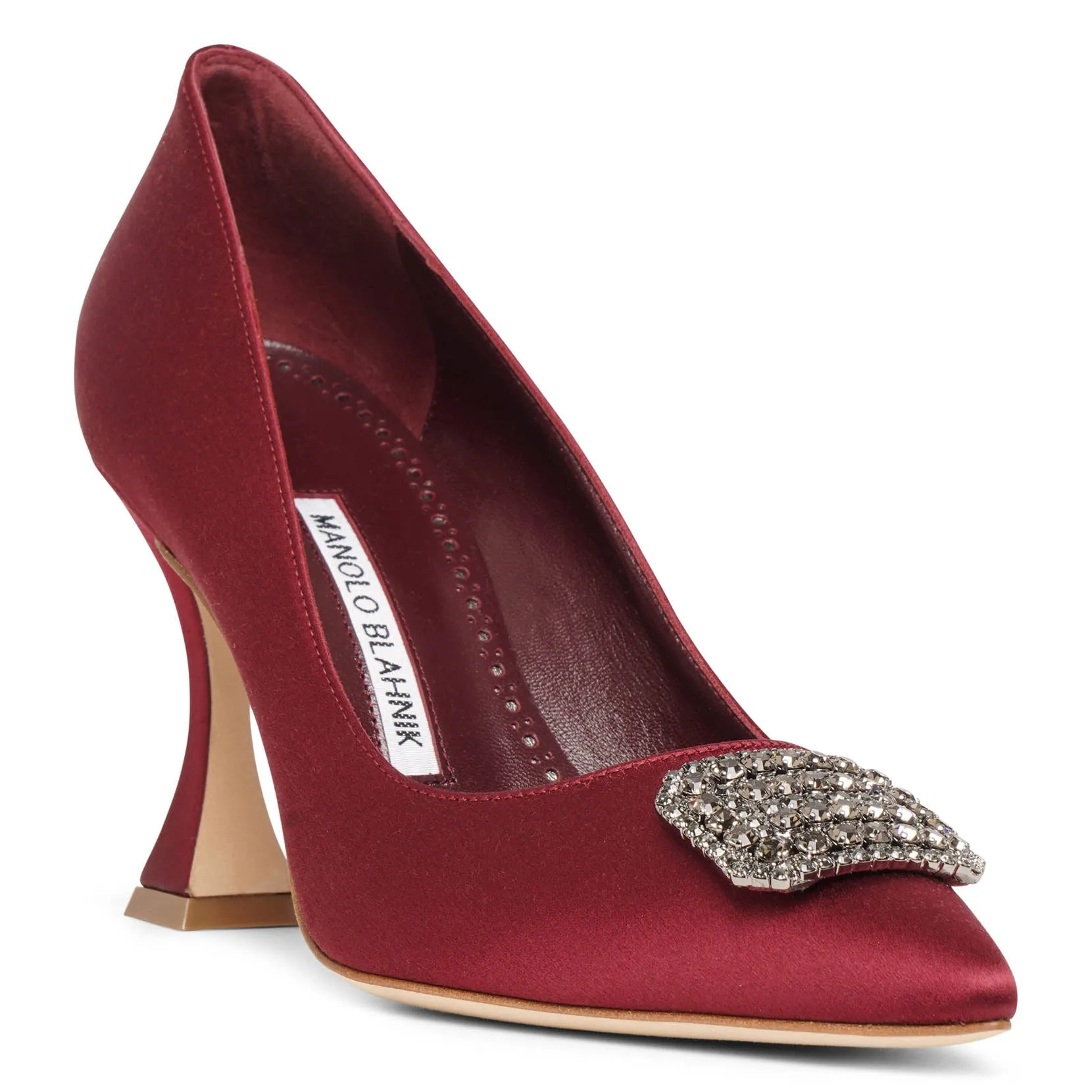 Floritanuhi 90 dark red crystal pumps
