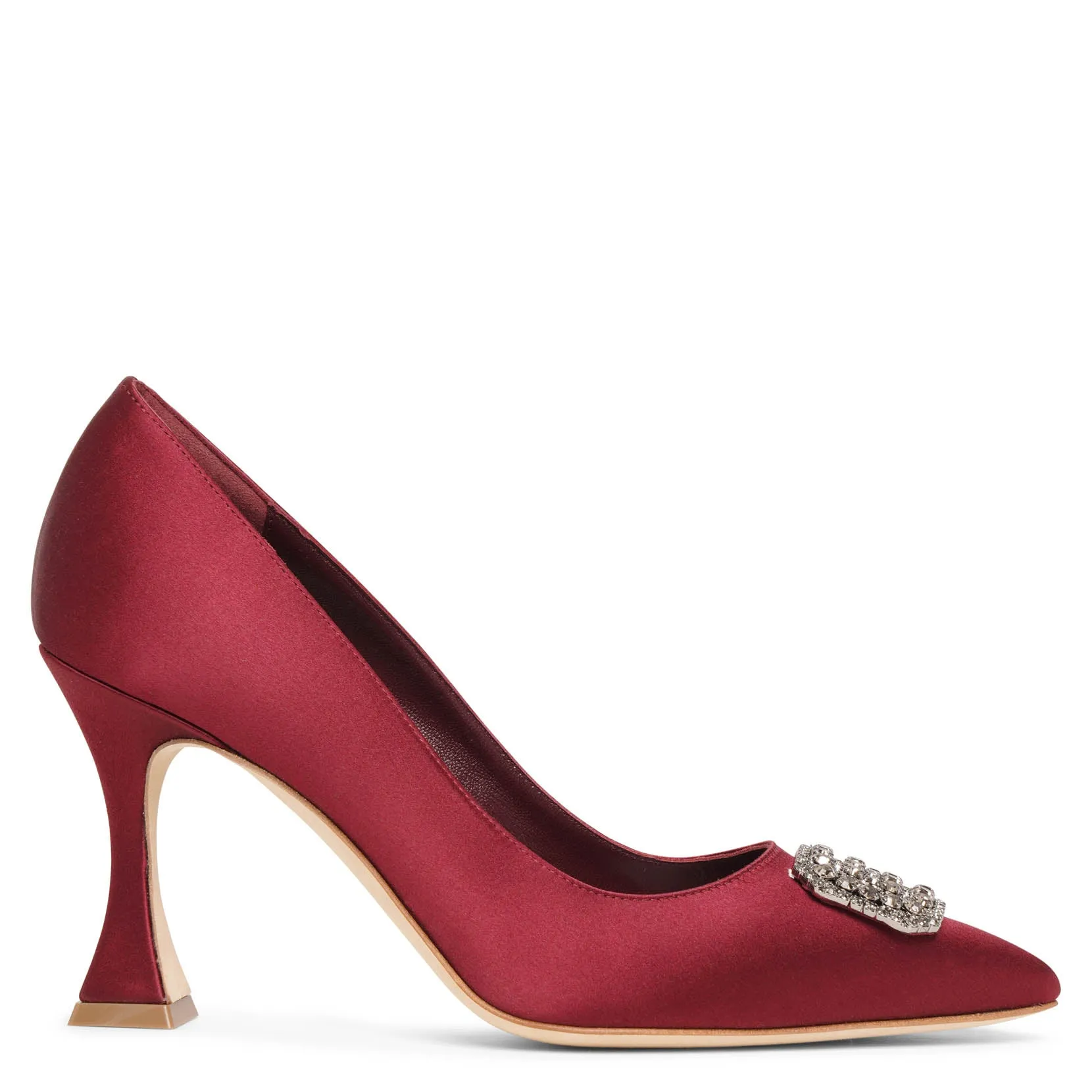 Floritanuhi 90 dark red crystal pumps