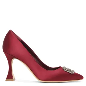 Floritanuhi 90 dark red crystal pumps