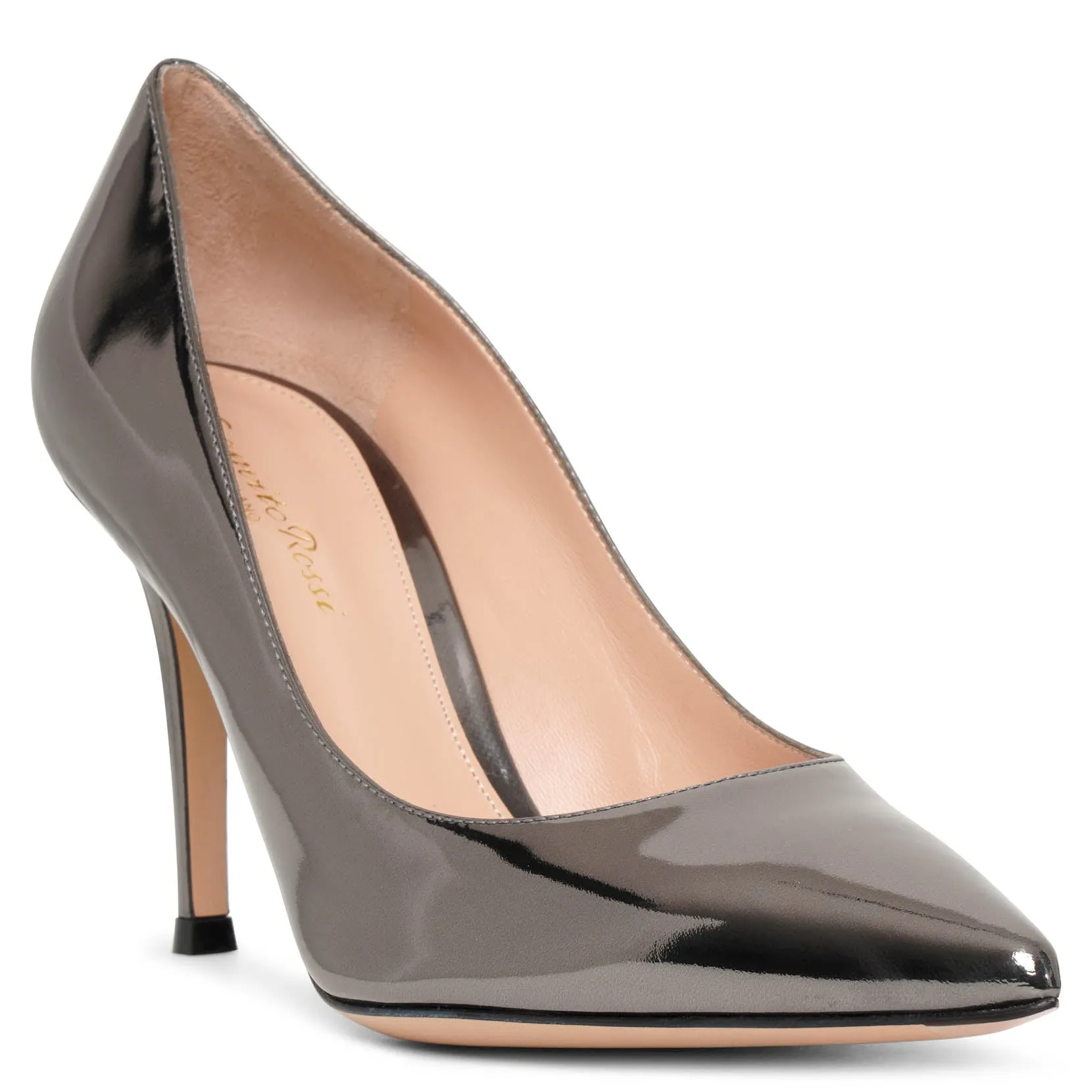 Gianvito 85 grey metallic pumps