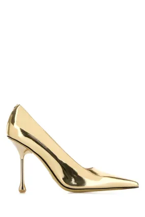 Gold leather Ixia pumps