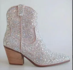 Harlow Clear Western Bootie