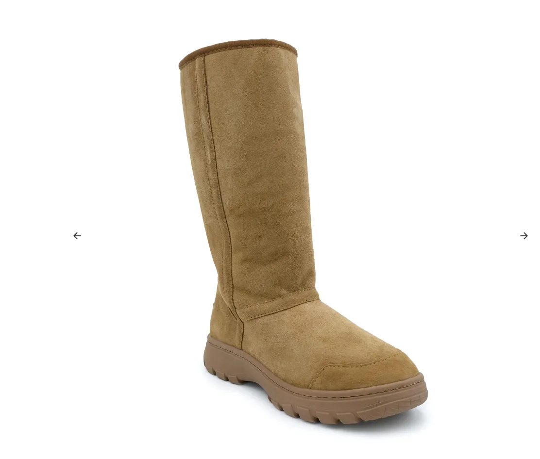 HIKING HIGH BOOT - CLASSIC MEN'S WOMEN'S GENUINE AUSTRALIAN SHEEPSKIN BOOT WITH HEAVY DUTY OUTDOOR SOLE