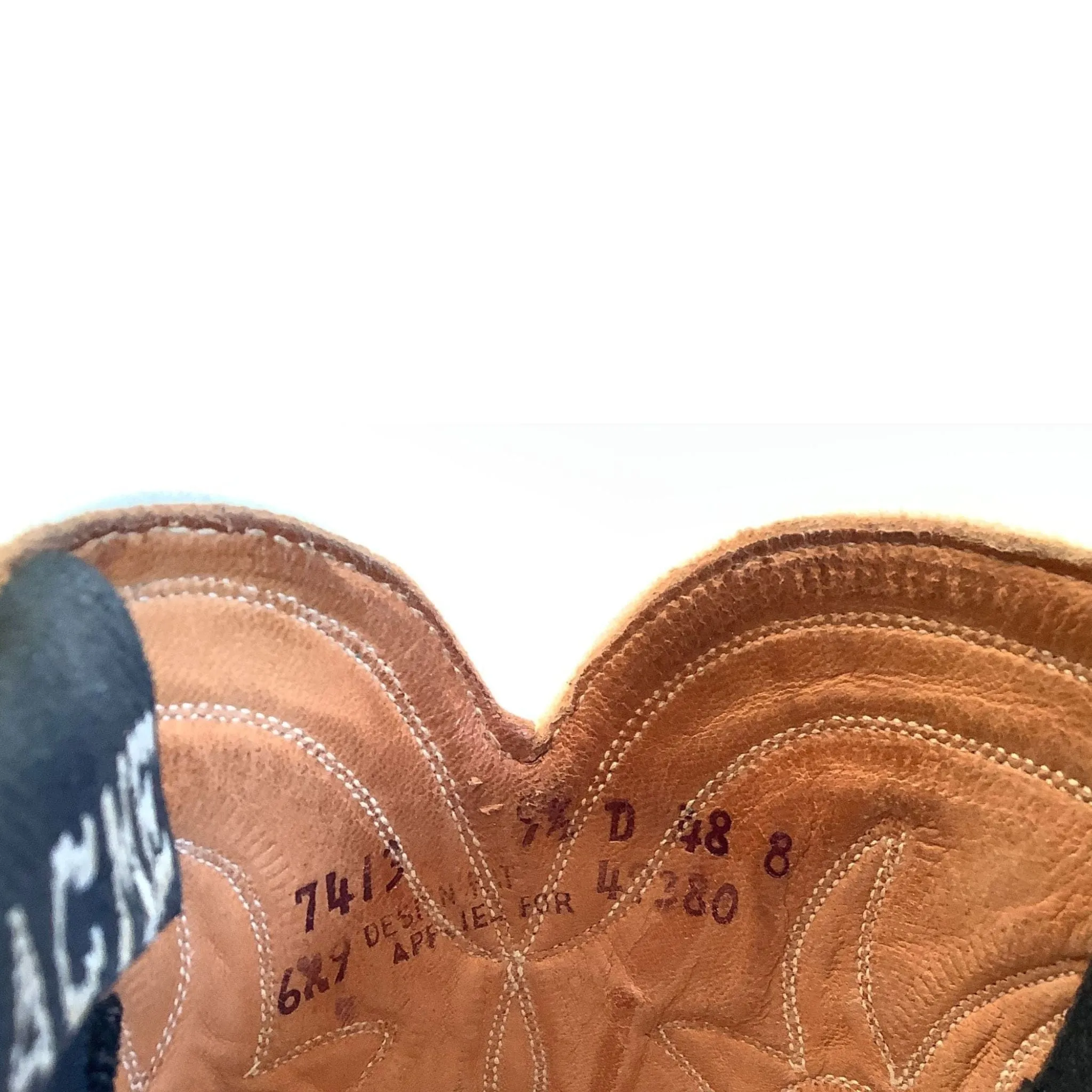 Inlaid Leather Cowboy Boots