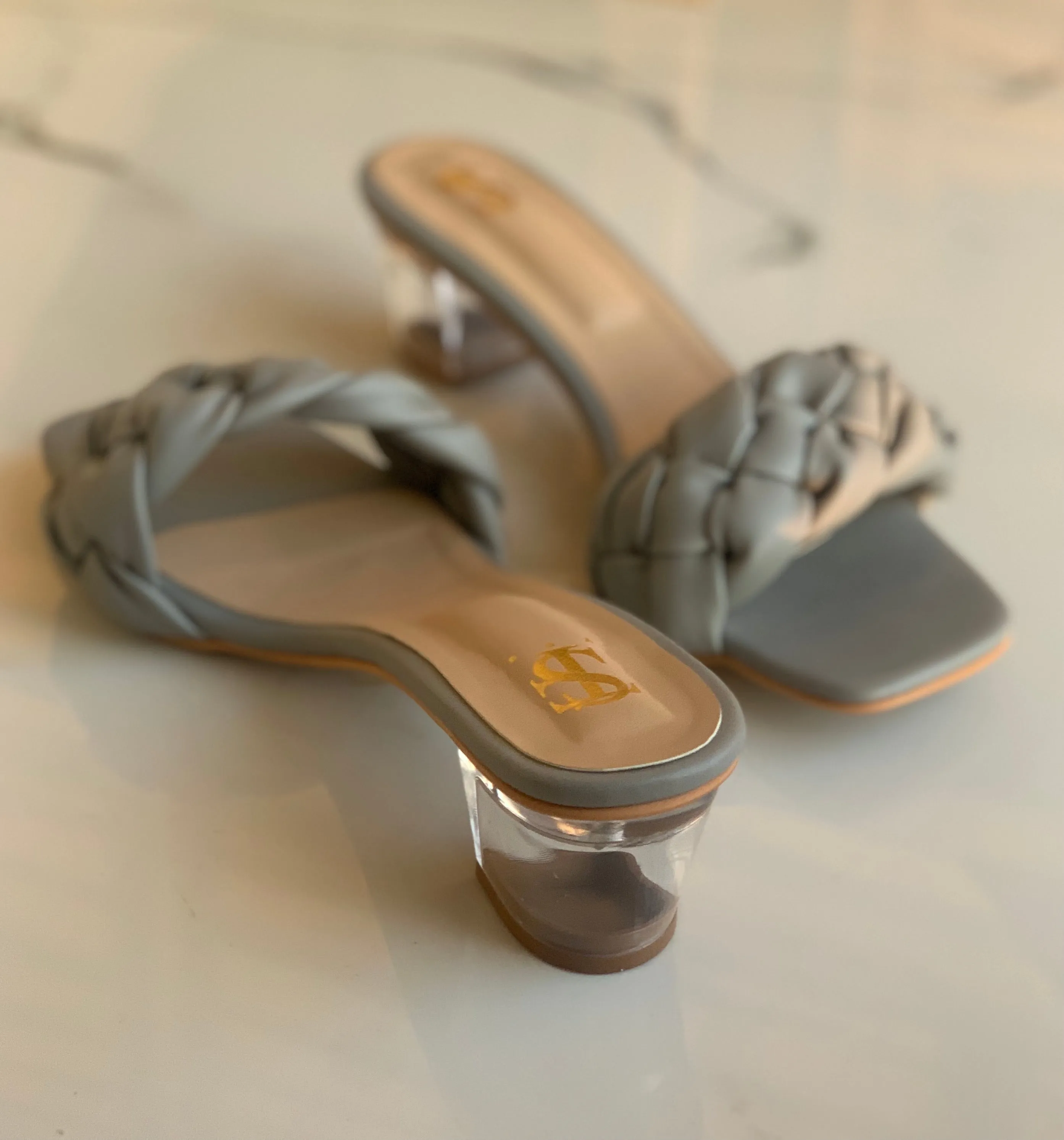 Jane Soft Braided Transparent heels