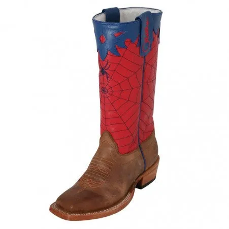 Kids cowboy Boots - Olathe Red Spider Square Toe OK42