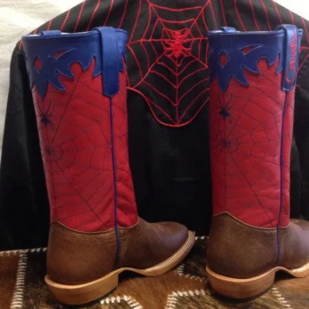 Kids cowboy Boots - Olathe Red Spider Square Toe OK42