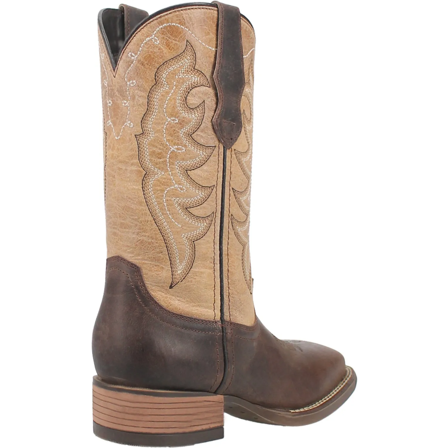 Laredo Womens Delaney Dark Brown Leather Cowboy Boots 7 M