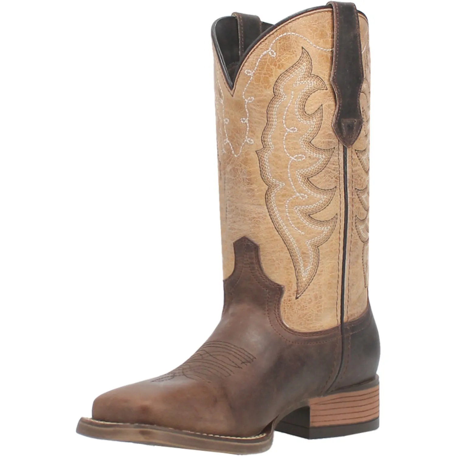 Laredo Womens Delaney Dark Brown Leather Cowboy Boots 7 M
