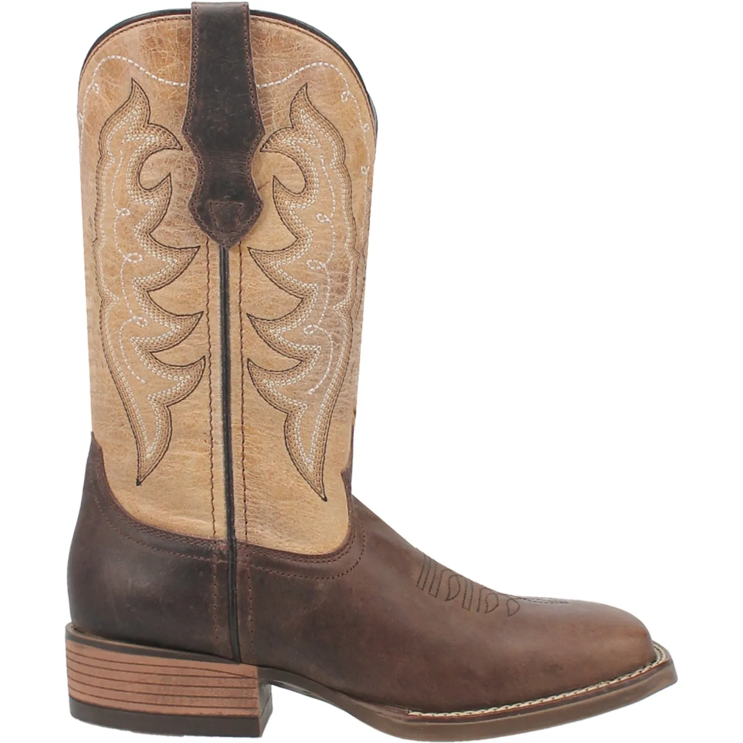 Laredo Womens Delaney Dark Brown Leather Cowboy Boots 7 M