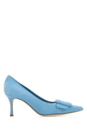 Light blue suede Maysale pumps