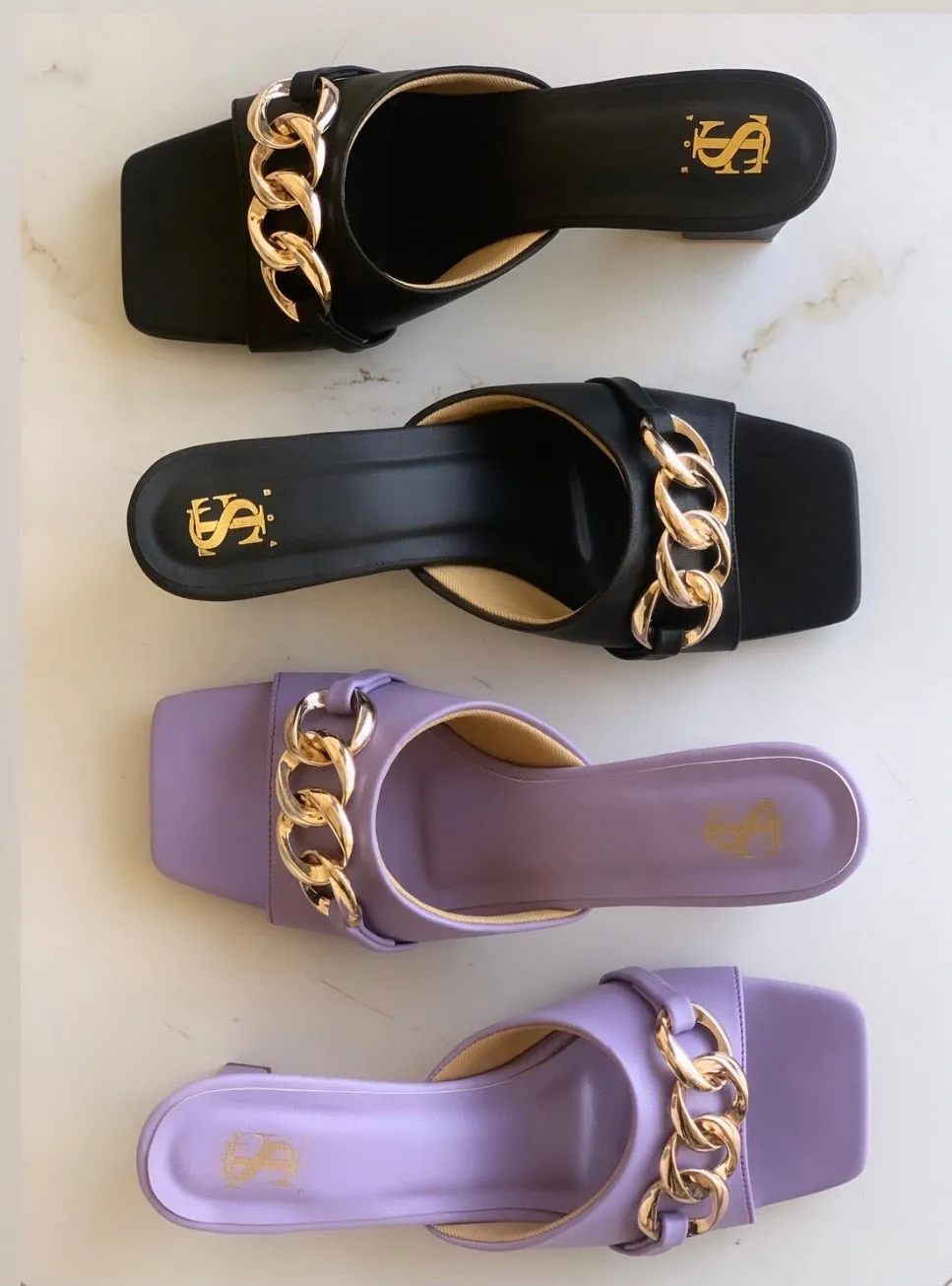 Lilac chained Heels