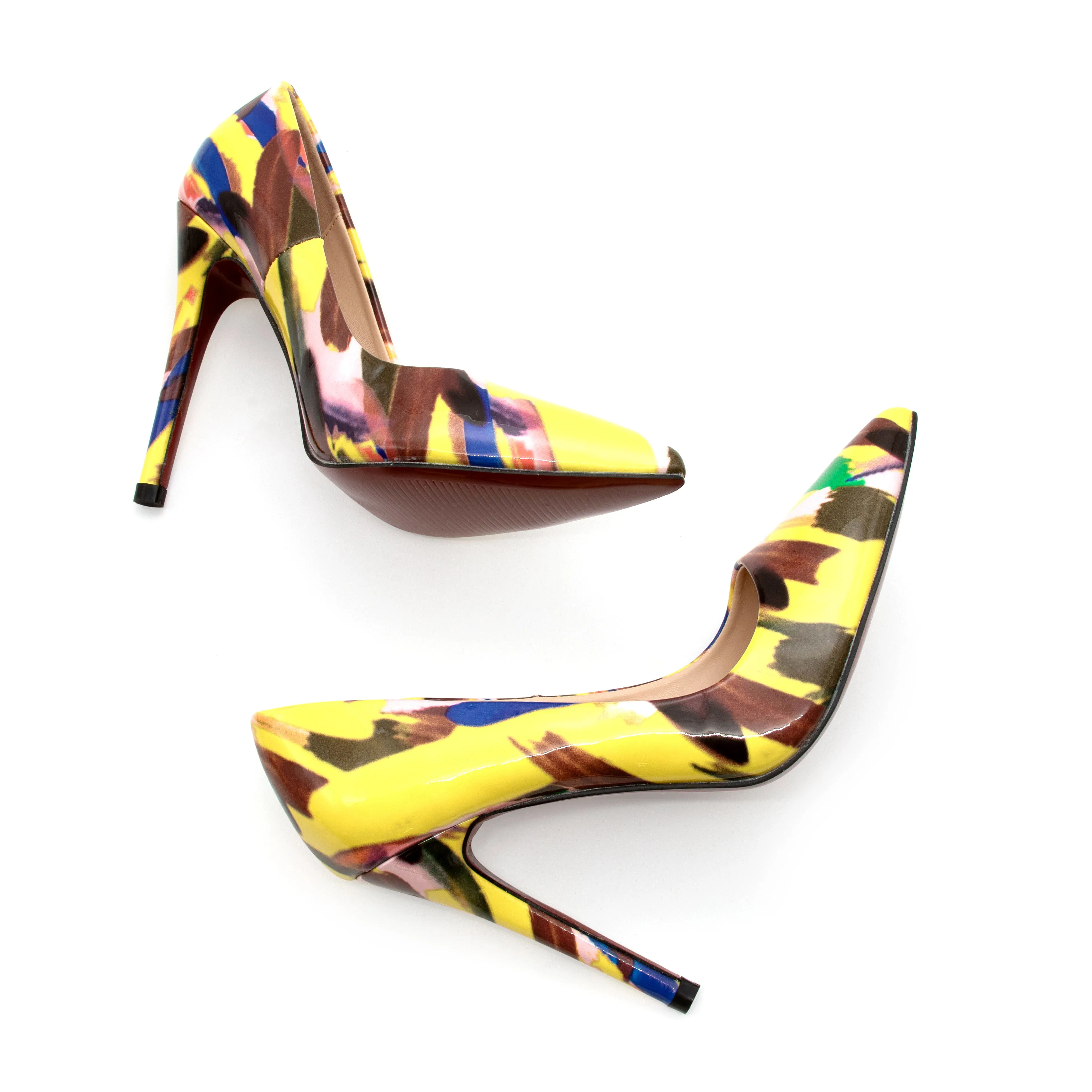 Multicolor Stilettos Heel Pumps