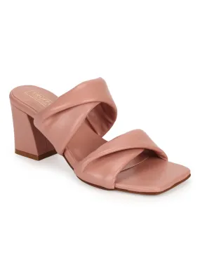 Nude PU Quilted Strap Block Heel Mules (TC-SLC-R-521-NUD)