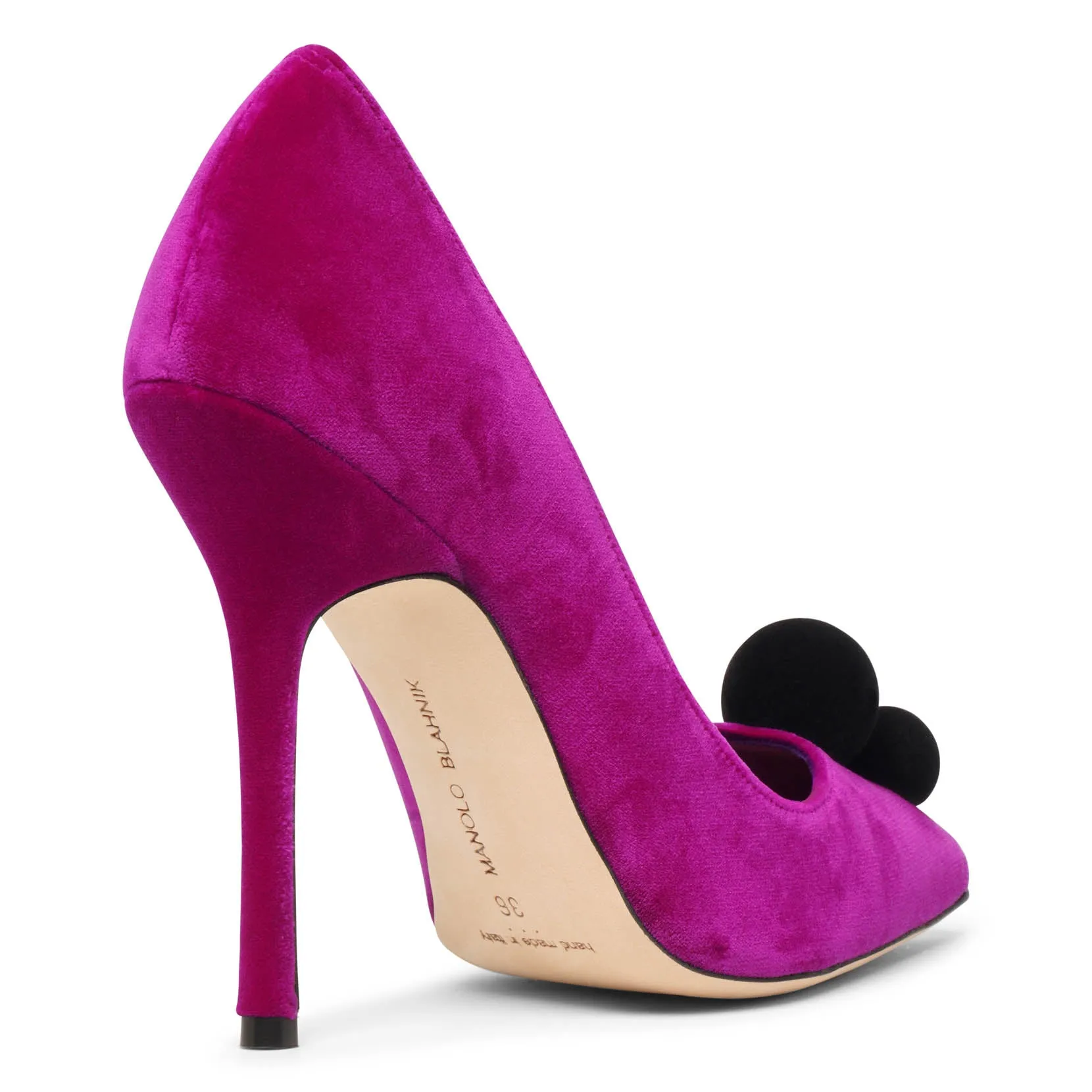 Piera 115 fuchsia velvet pumps