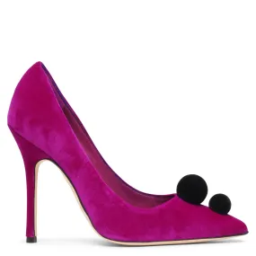 Piera 115 fuchsia velvet pumps