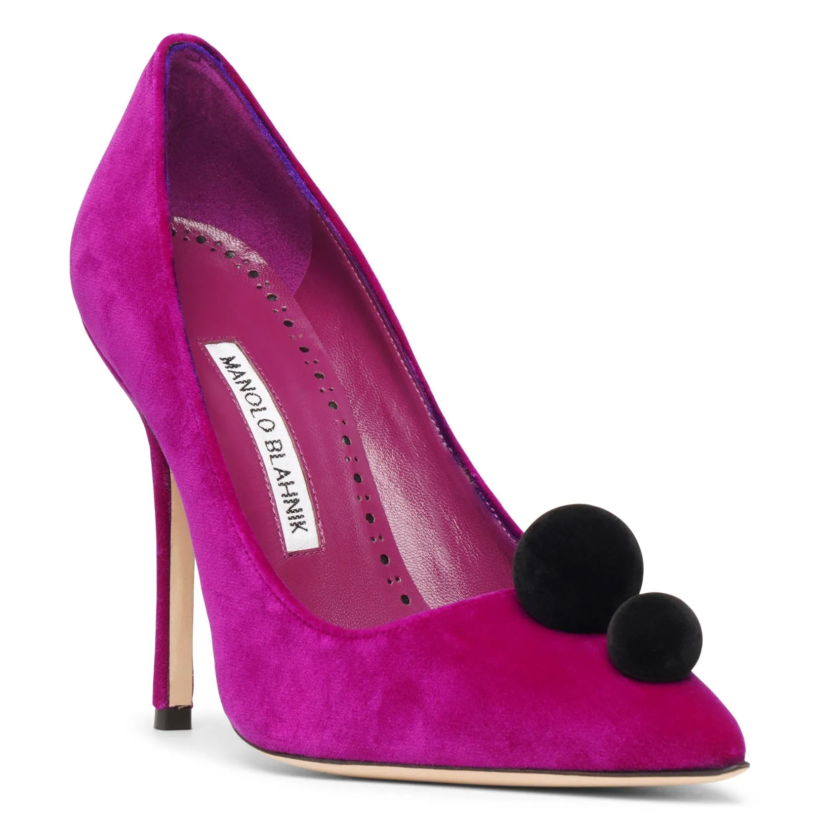 Piera 115 fuchsia velvet pumps