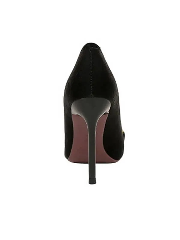 Pointed Toe Metal buckle Pump