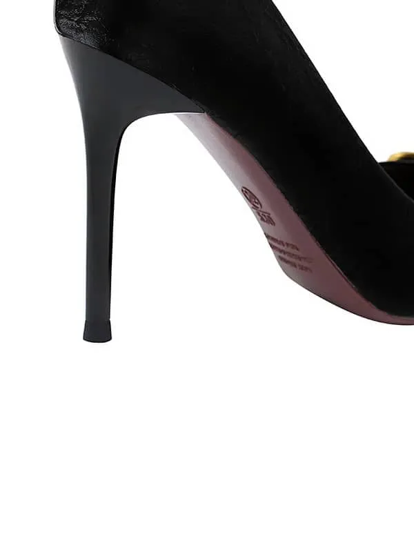 Pointed Toe Metal buckle Pump