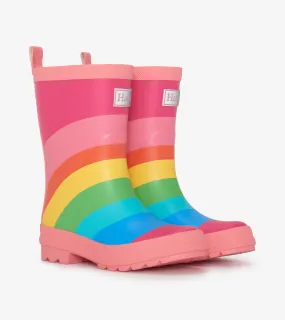 Rainbow Fuchsia Matte Rain Boots
