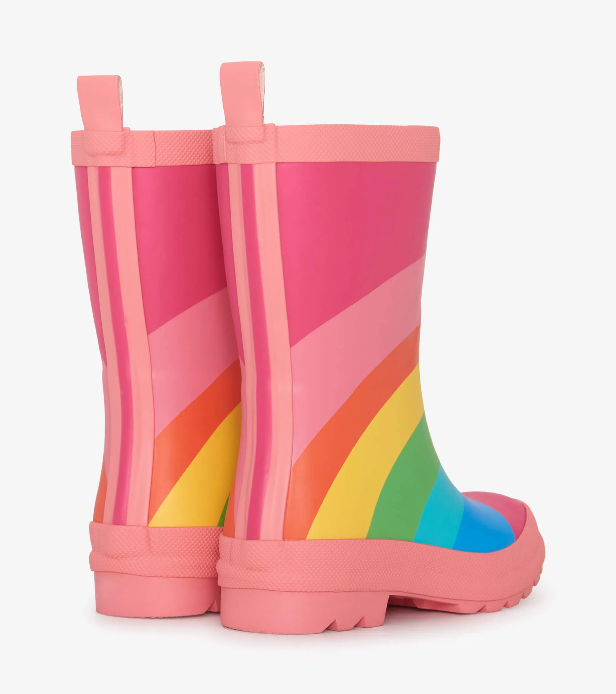 Rainbow Fuchsia Matte Rain Boots