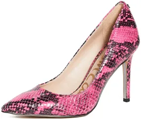 Sam Edelman Hazel Hot Pink Snake Print Pointed Stiletto Dress Shoes Pumps