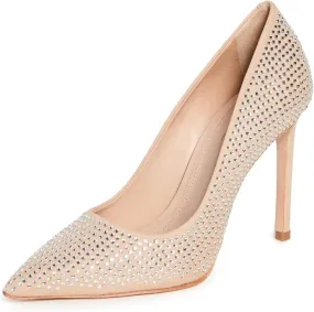 Schutz Lou Crystal Rhinestones Fashion Slip On Pointed Toe High Heel Fashion Pumps