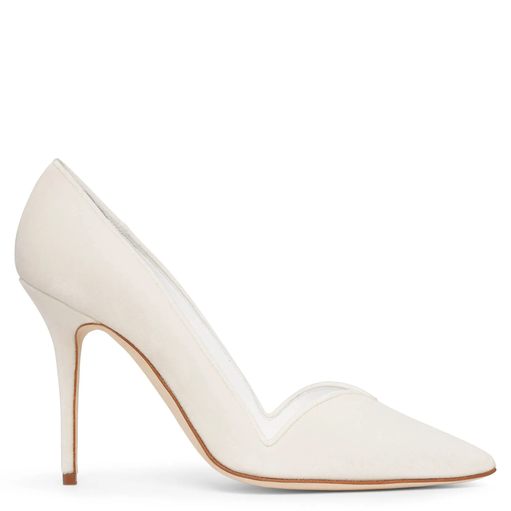 Sinbelahi 105 cream velvet pumps