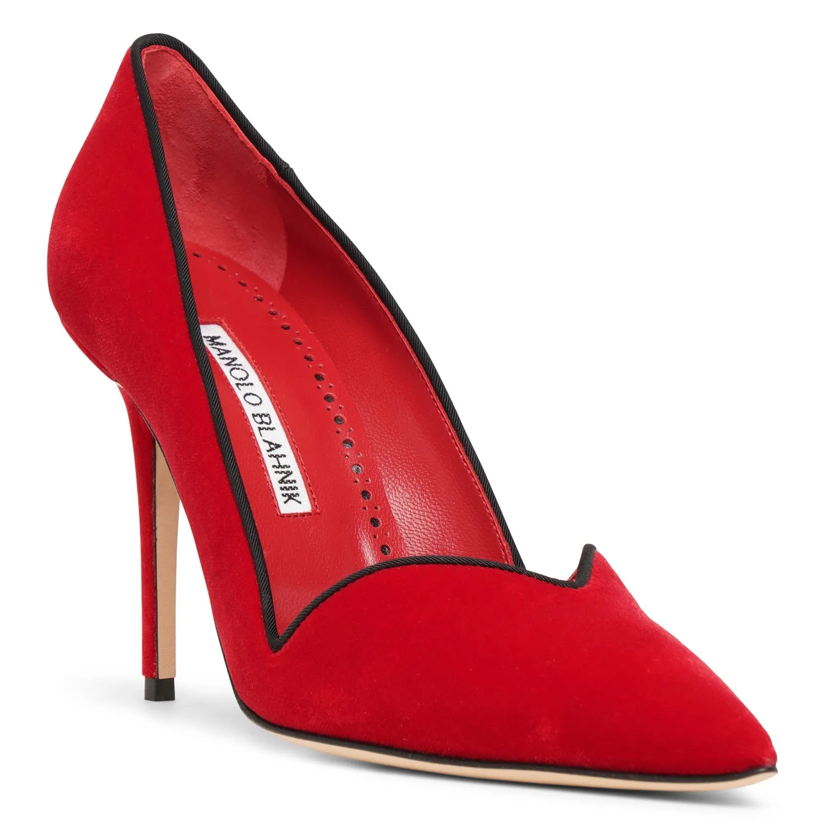 Sinbelahi 105 red velvet pumps